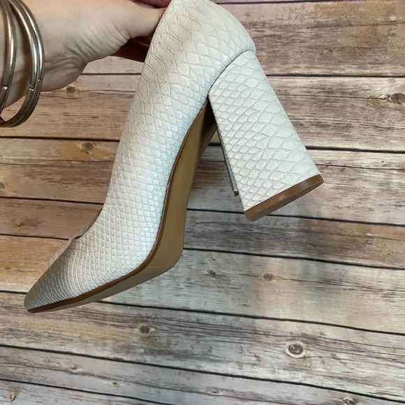 Kaari Blue Patricia Flared Heel Pump in White Snake - Picture 2 of 8